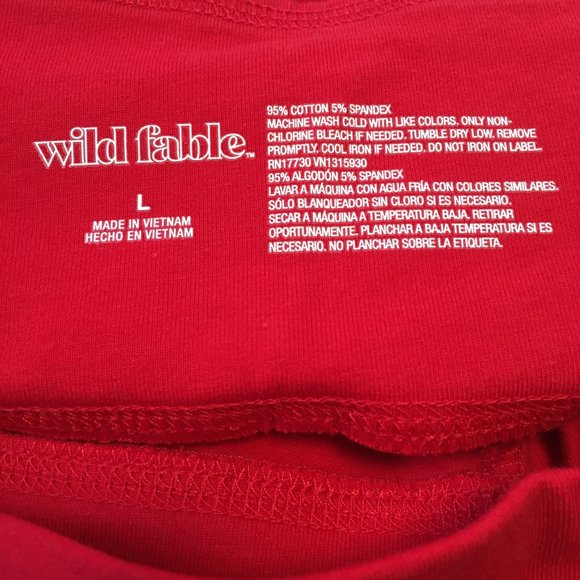 Womens Wild Fable High Rise Stretch Red Skinny Leggings Choose Size - Picture 3 of 6